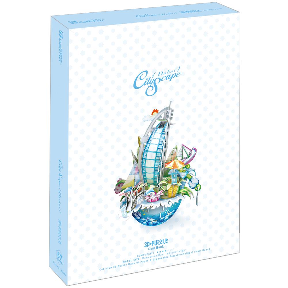 Cubic Fun 3D 57 Parça Puzzle Dubai Şehir Kompozisyonu