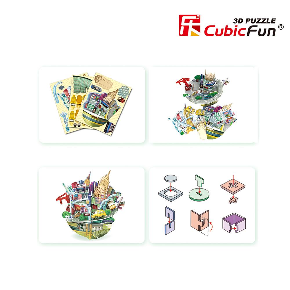 Cubic Fun 3D 55 Parça Puzzle New York Şehir Kompozisyonu
