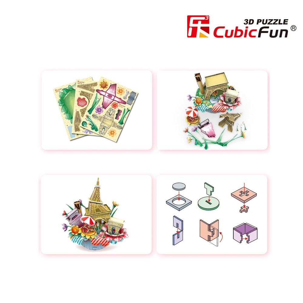 Cubic Fun 3D 74 Parça Puzzle Paris Şehir Kompozisyonu