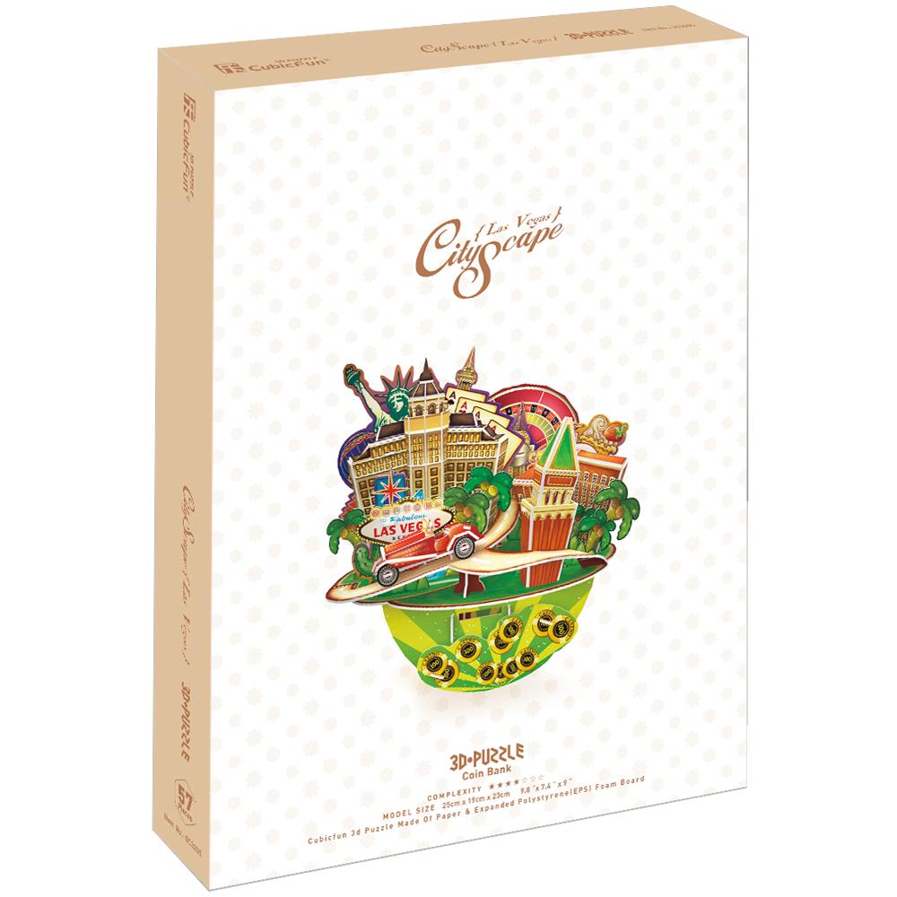 Cubic Fun 3D 64 Parça Puzzle Las Vegas Şehir Kompozisyonu