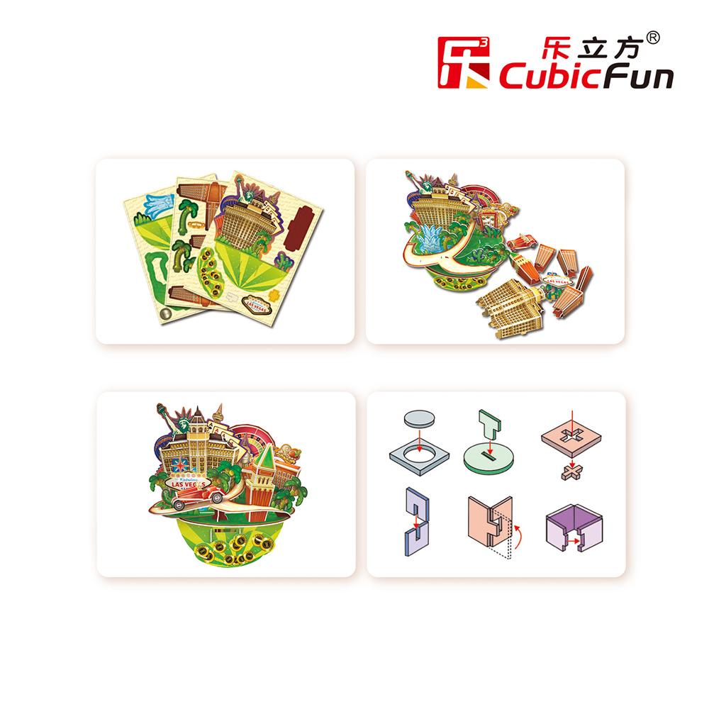 Cubic Fun 3D 64 Parça Puzzle Las Vegas Şehir Kompozisyonu