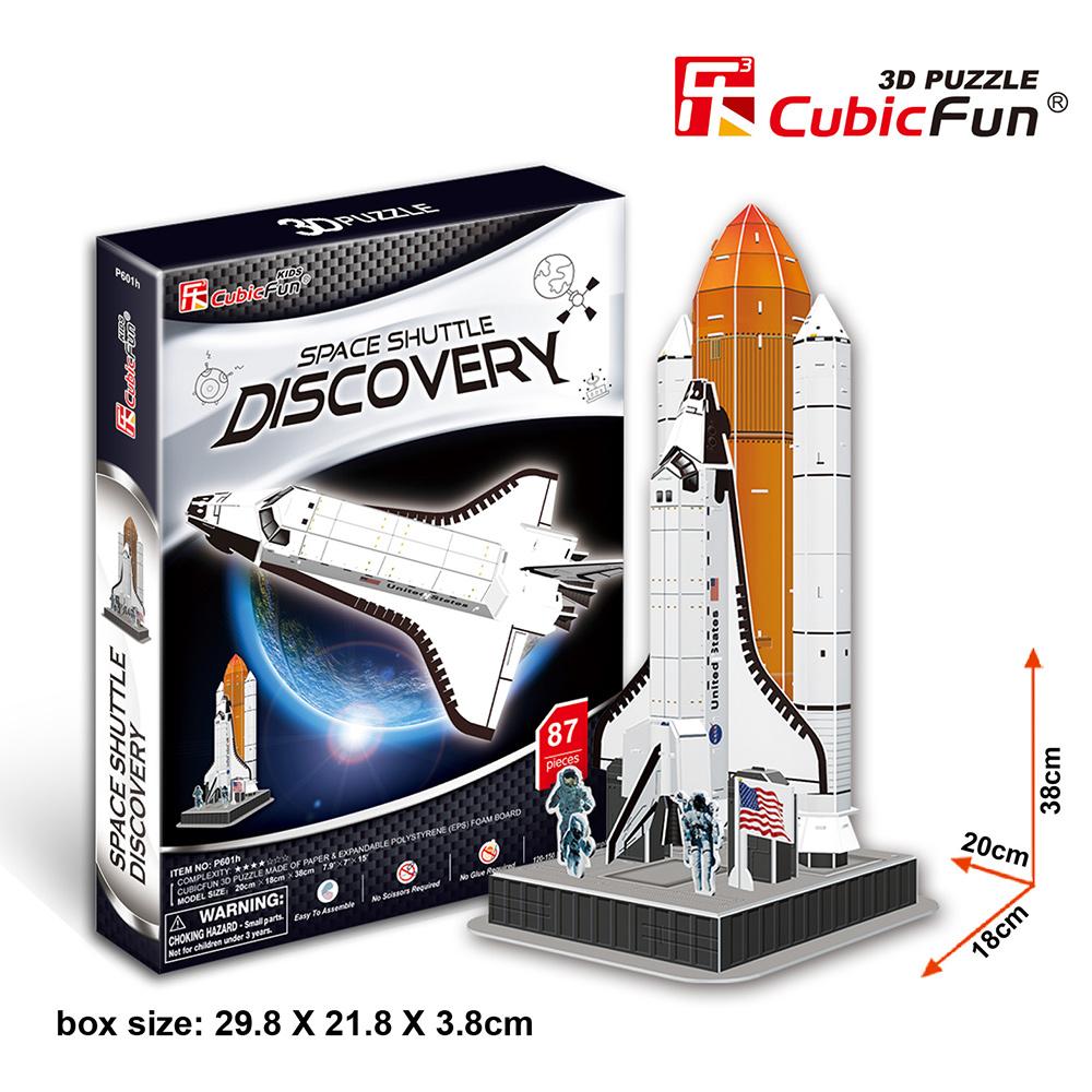 Cubic Fun 3D 87 Parça Puzzle Discovery Uzay Mekiği