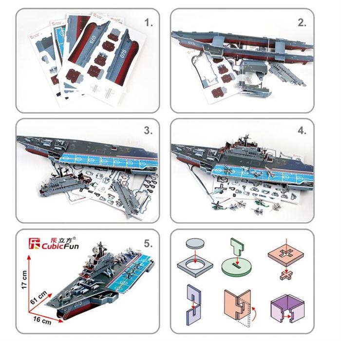 Cubic Fun 3D 103 Parça Military Kiev A.Carrier Gemi | Loco Poco