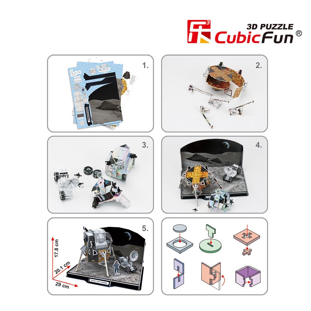 Cubic Fun 3D 104 Parça Puzzle Apollo Lunar Ay Modülü