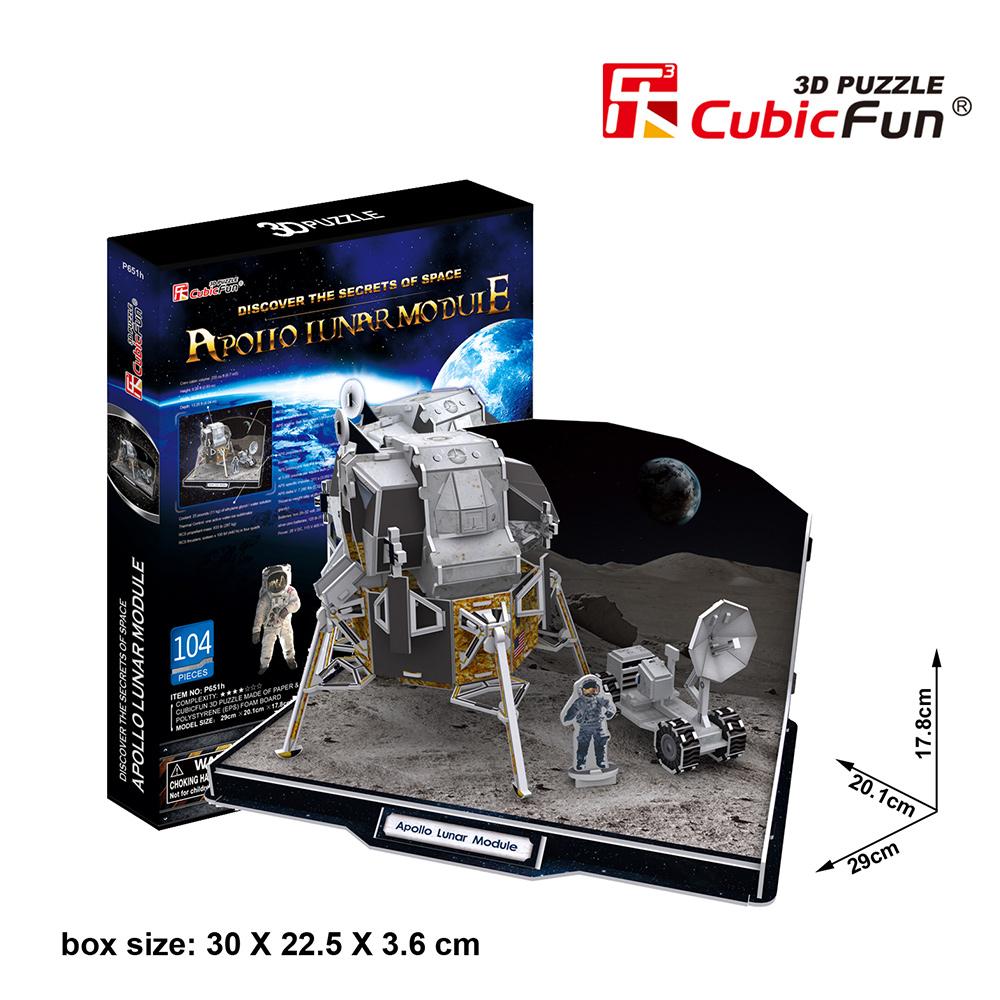 Cubic Fun 3D 104 Parça Puzzle Apollo Lunar Ay Modülü
