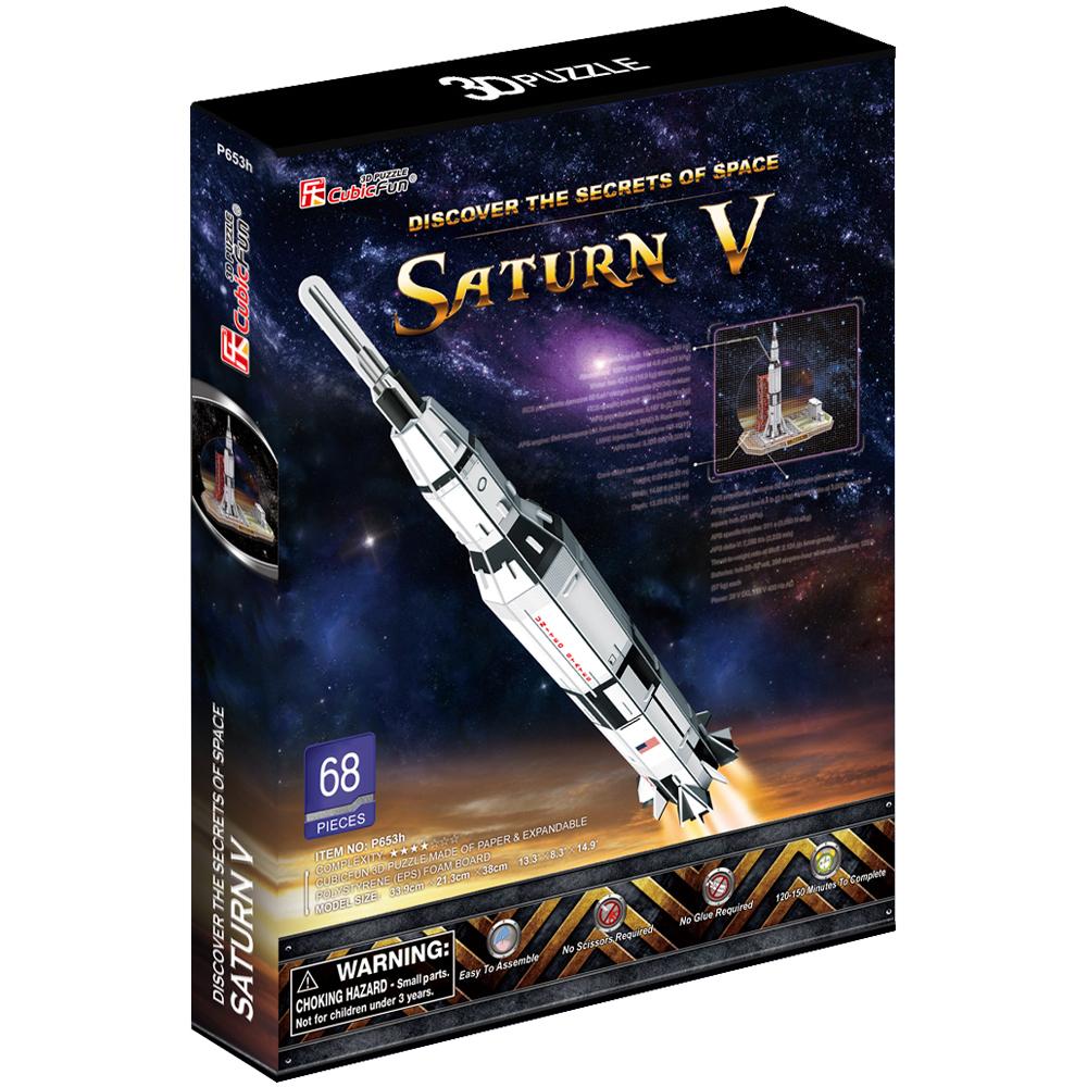 Cubic Fun 3D 68 Parça Puzzle Saturn V Rocket