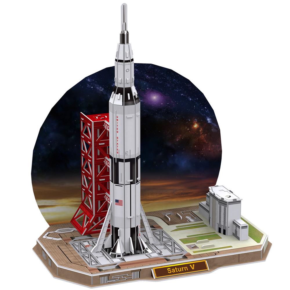 Cubic Fun 3D 68 Parça Puzzle Saturn V Rocket
