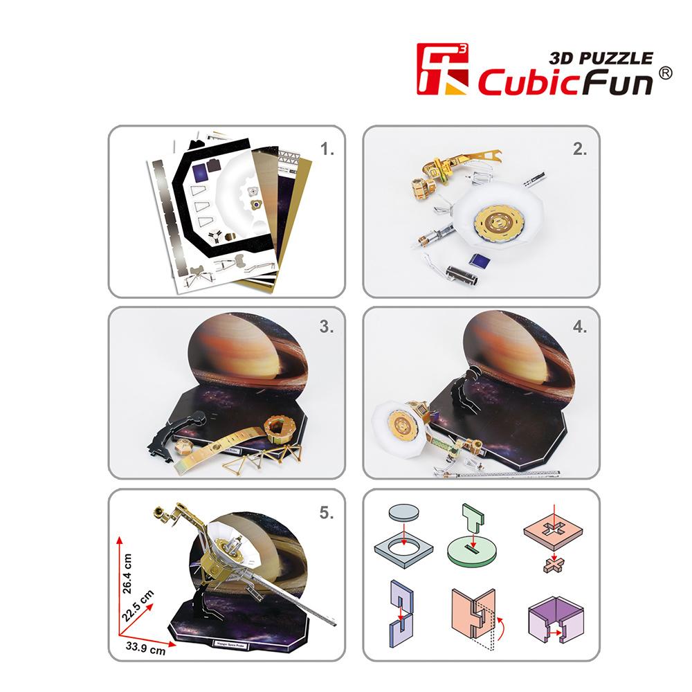 Cubic Fun 3D 71 Parça Puzzle Voyager Uydu Aracı