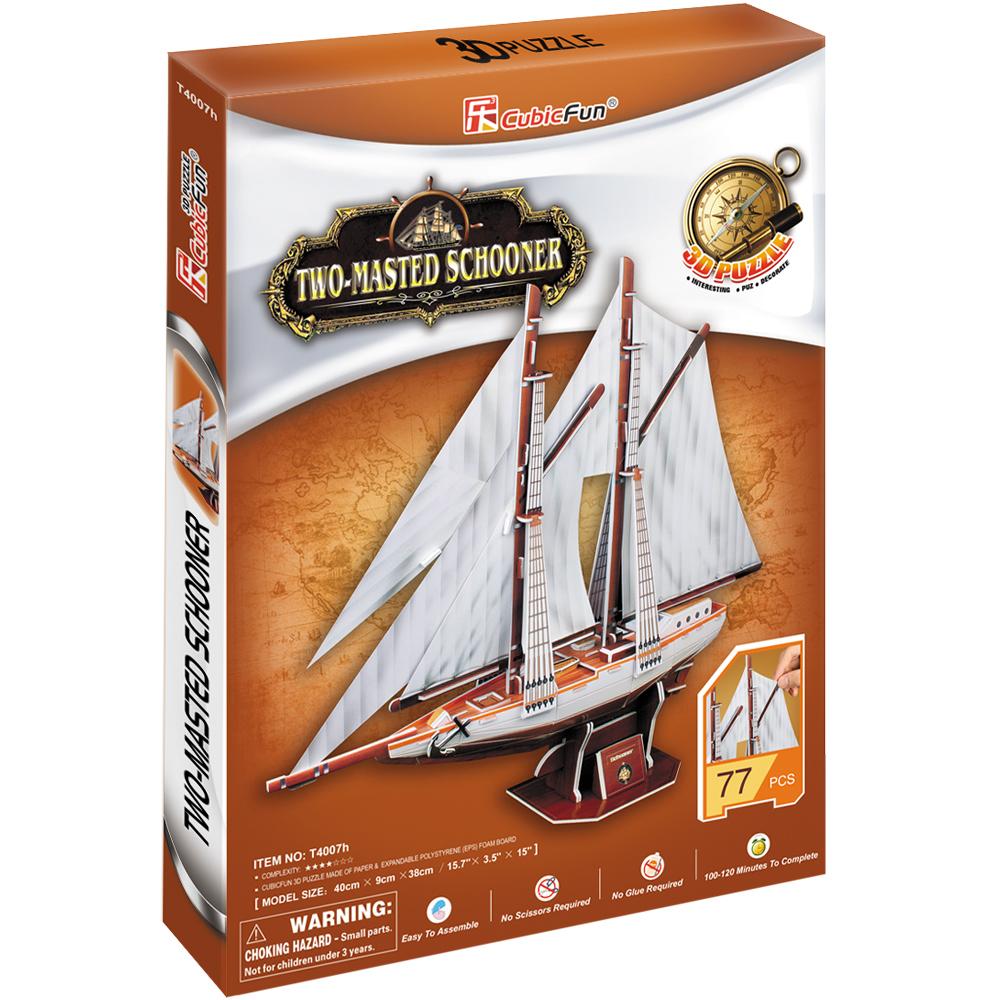 Cubic Fun 3D 81 Parça Puzzle Two-Masted Schooner Yelkenlisi