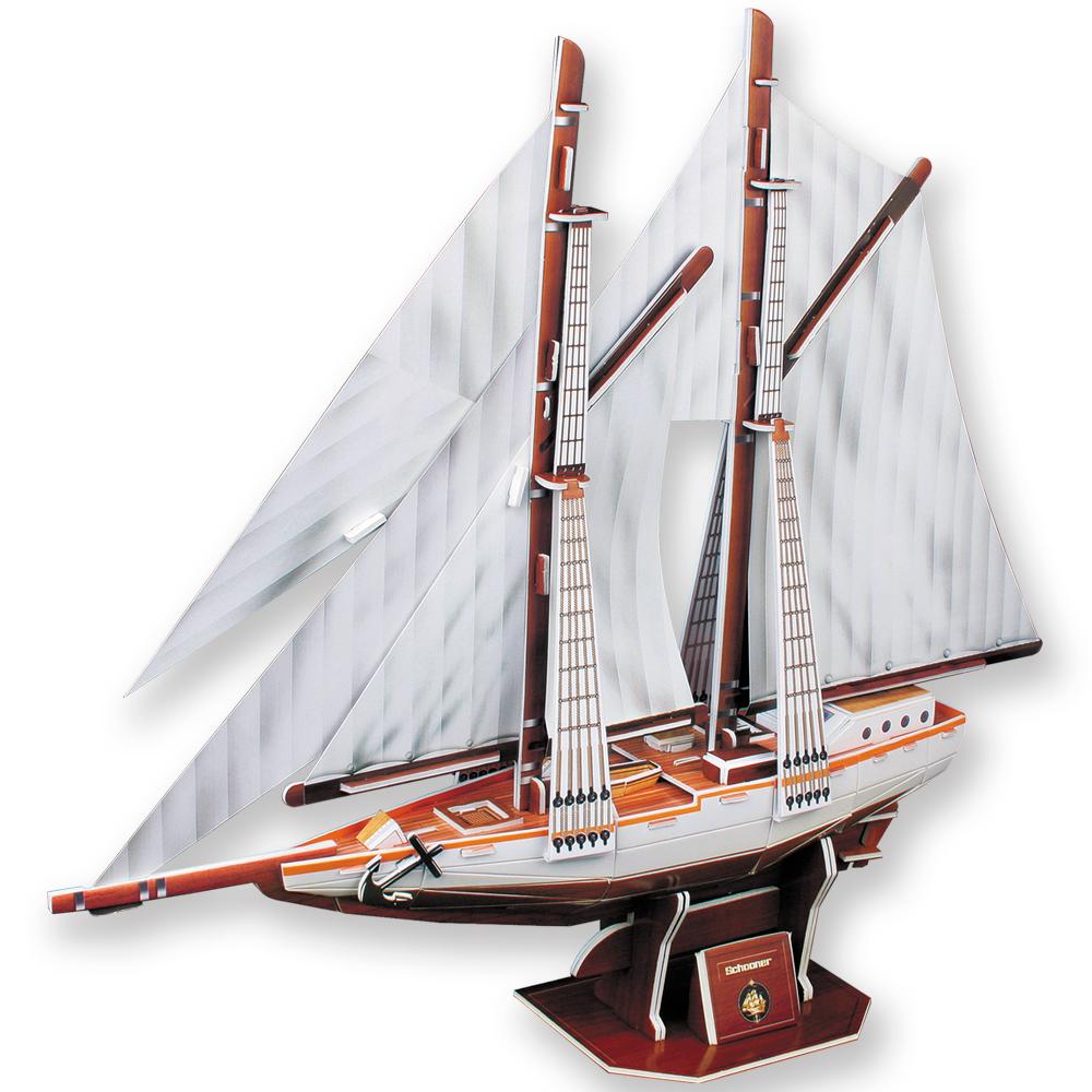 Cubic Fun 3D 81 Parça Puzzle Two-Masted Schooner Yelkenlisi