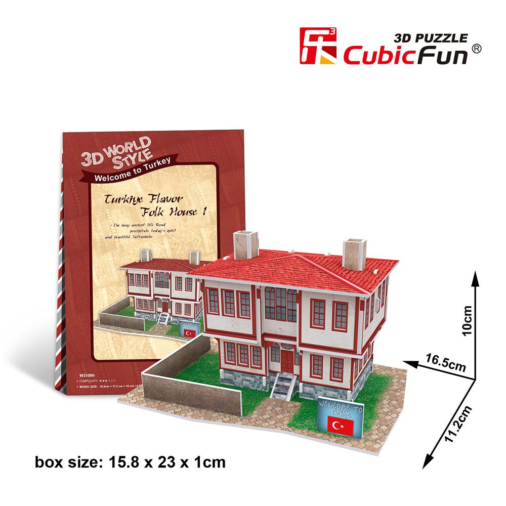 Cubic Fun 3D 26 Parça Puzzle Türk Halk Evi 1