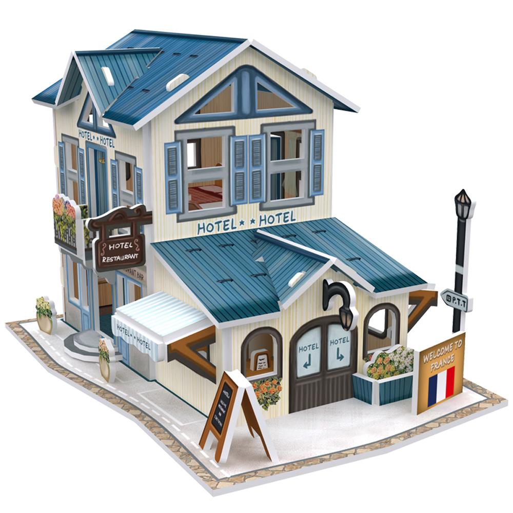 Cubic Fun 3D 32 Parça Puzzle Fransız Hoteli