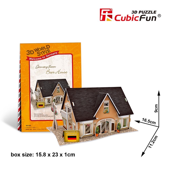 Cubic Fun 3D 42 Parça Puzzle Alman Bira Evi