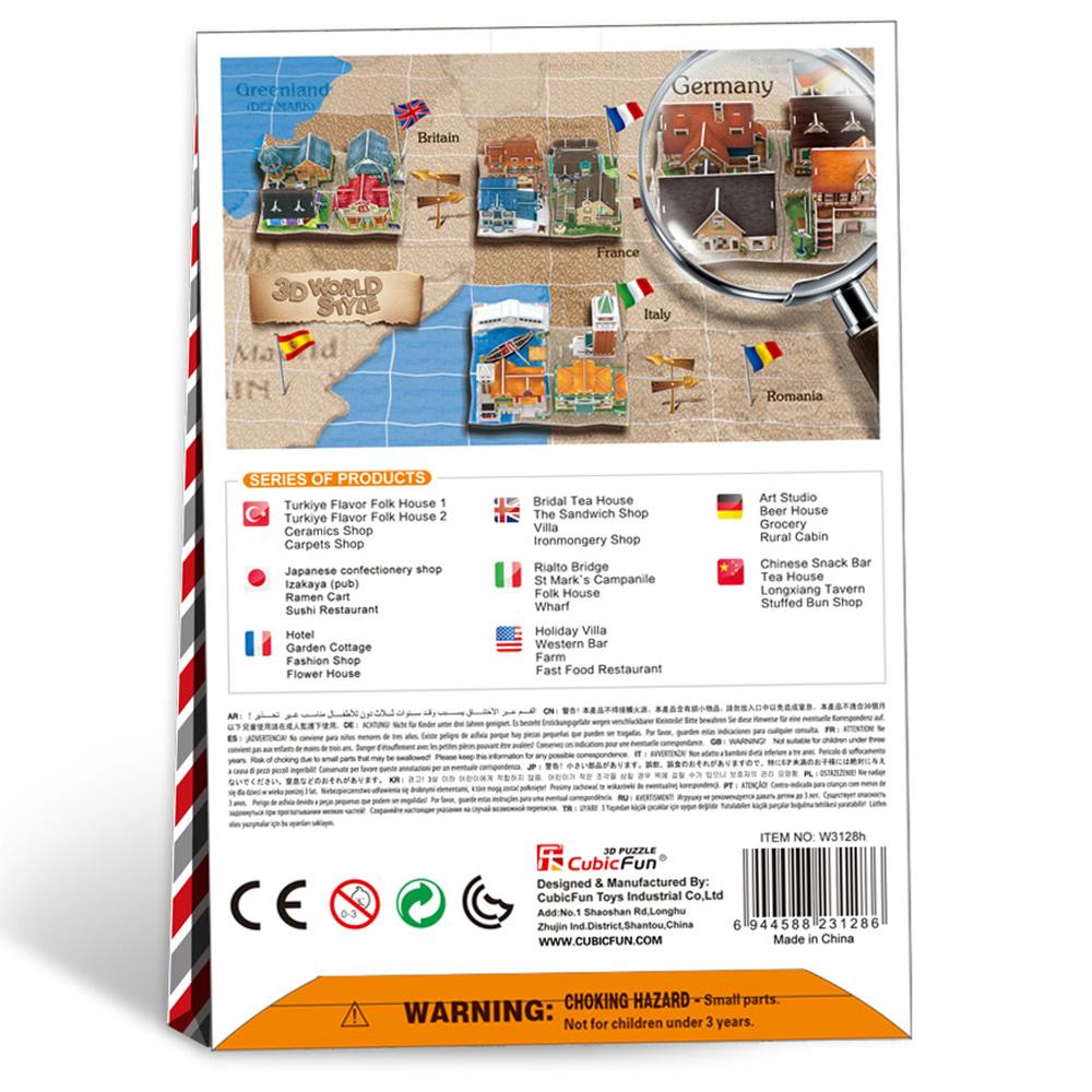 Cubic Fun 3D 37 Parça Puzzle Alman Köy Evleri