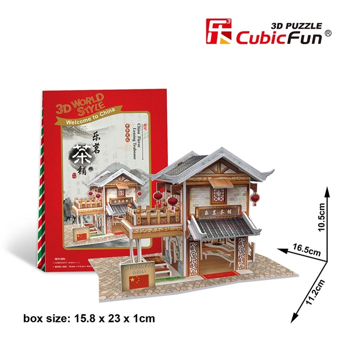 Cubic Fun 3D 46 Parça Puzzle Çin Çay Evi