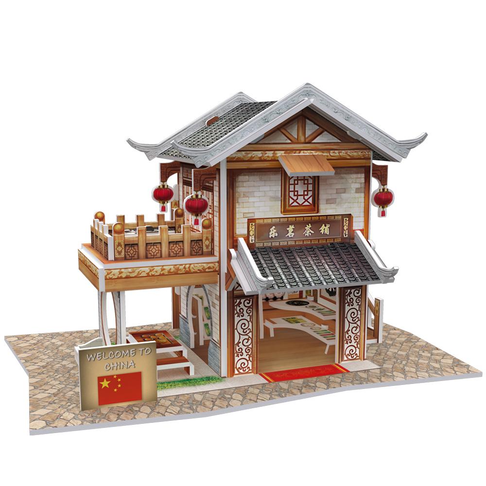 Cubic Fun 3D 46 Parça Puzzle Çin Çay Evi
