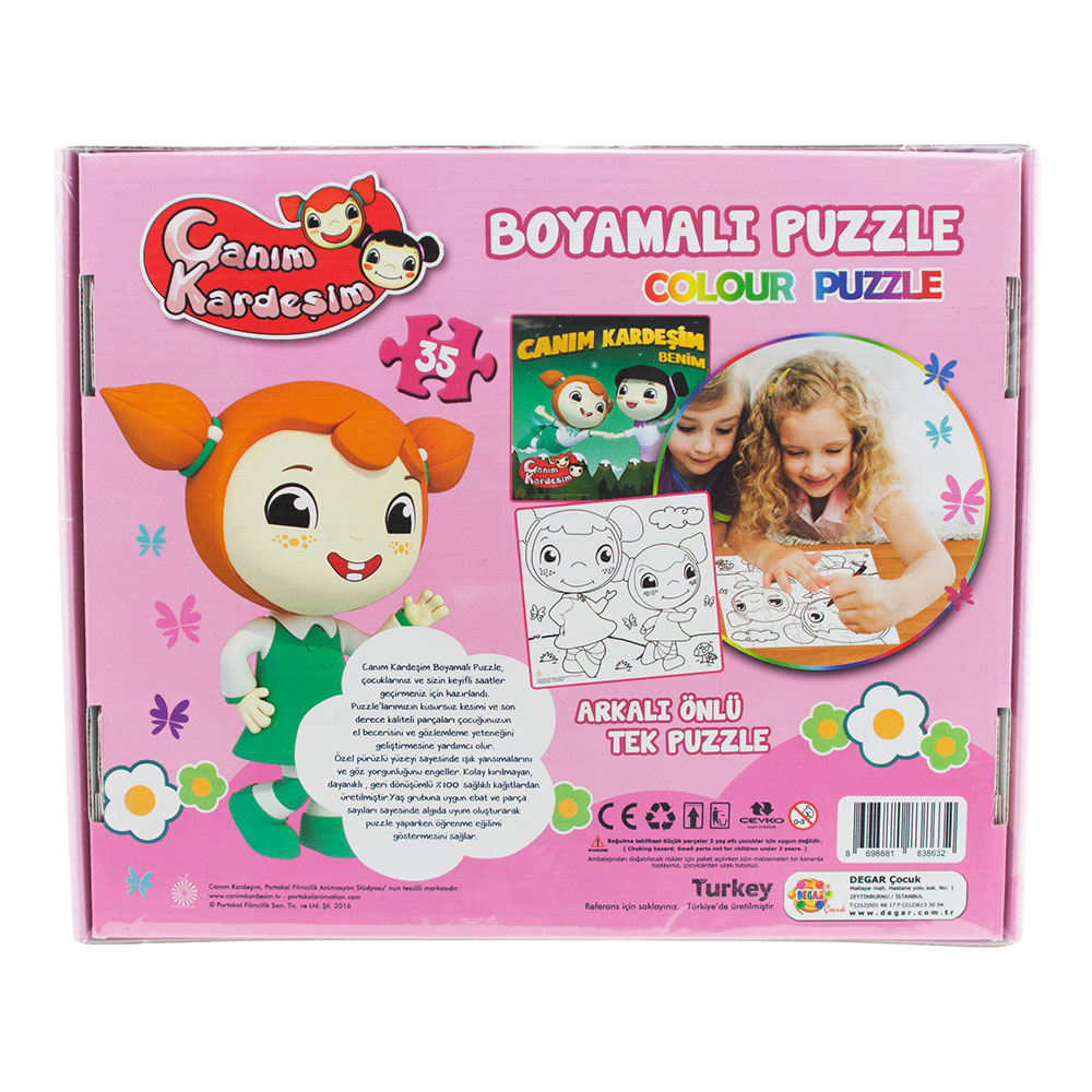 Canım Kardeşim Boyamalı Puzzle