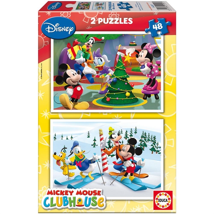 Educa Çocuk Puzzle Karton 2X48 Mickey Mouse Club House | Locopoco
