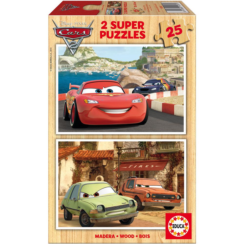 Educa Çocuk Puzzle Ahşap 2 X 25 Arabalar 2