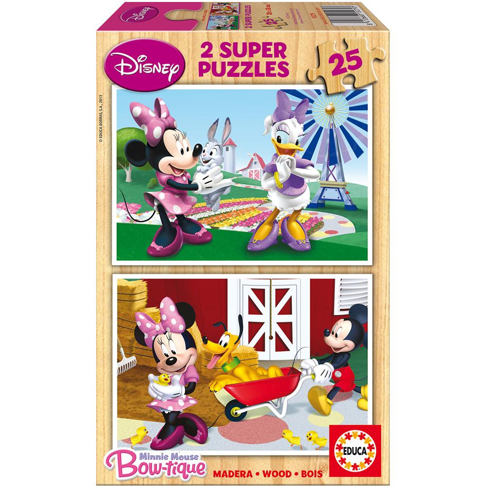 Educa Çocuk Puzzle Ahşap 2 X 25 Minnie