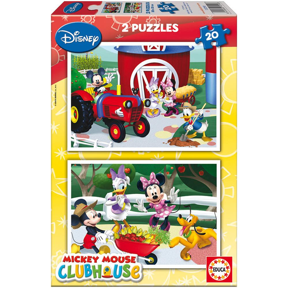 Educa Çocuk Puzzle Karton 2X20 Mickey Mouse Club House