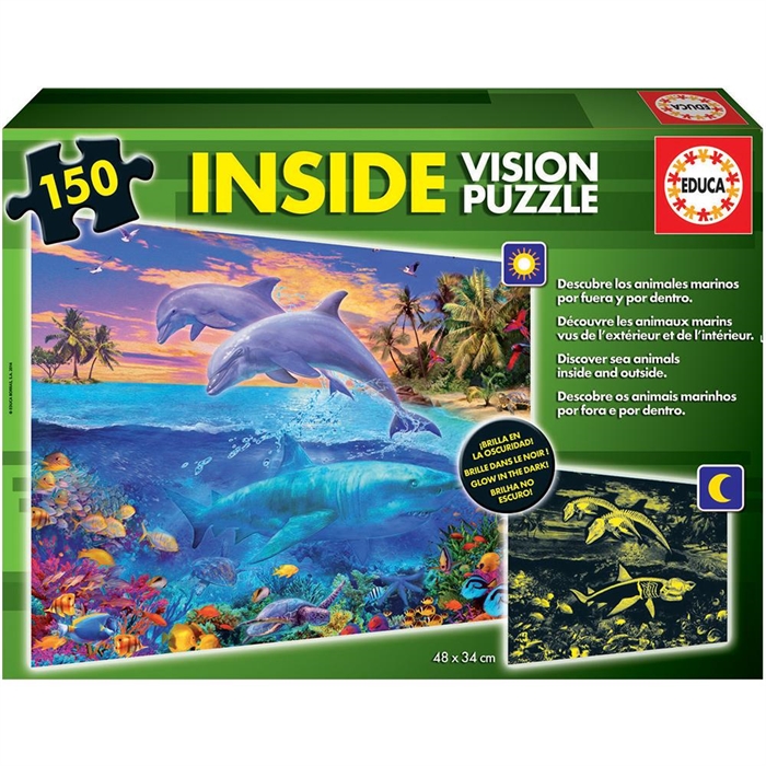 Educa Çocuk Puzzle 150 Neon Underwater World