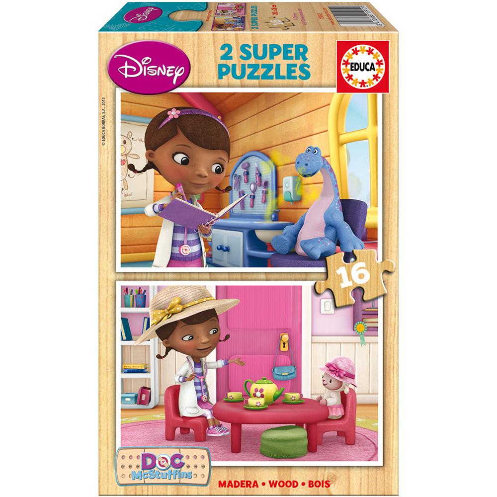 Educa Çocuk Puzzle Ahşap 2 X 16 Doc McStuffins