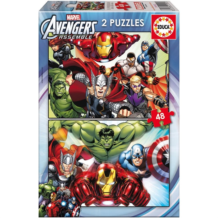 Educa Çocuk Puzzle Karton 2X48 Avengers