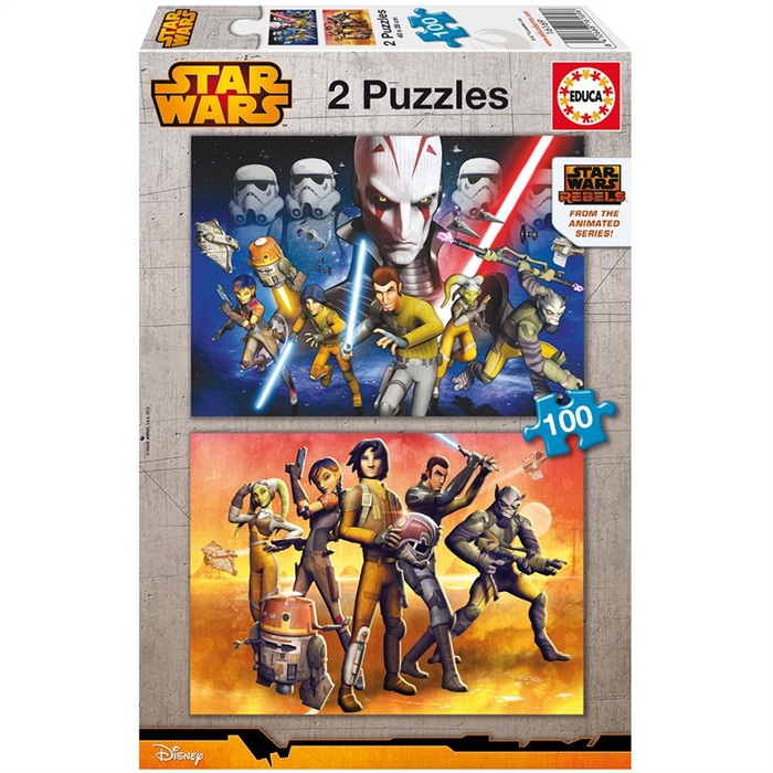 Educa Çocuk Puzzle Karton 2X100 Star Wars Rebels