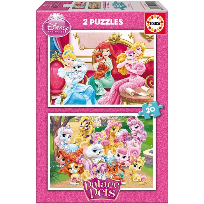 Educa Çocuk Puzzle Karton 2X20 Palace Pets