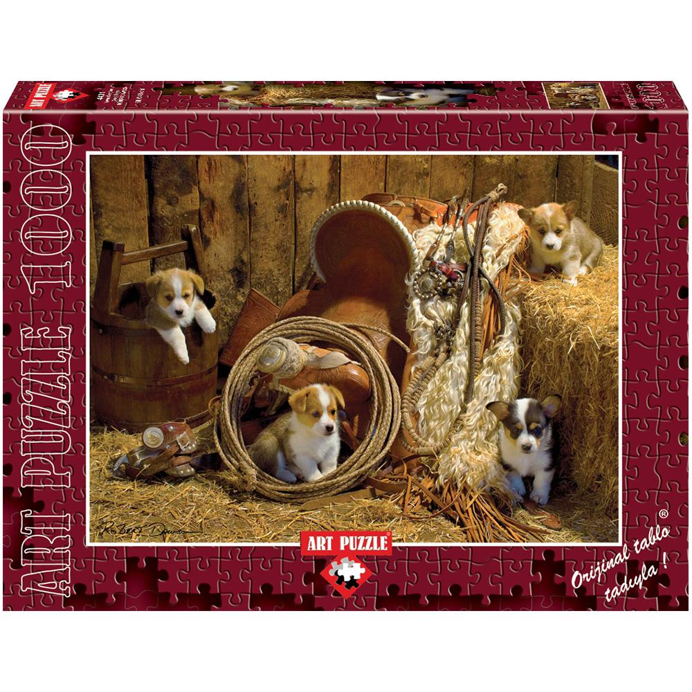 Art Puzzle 1000 Parça Puzzle Yavru Corgiler