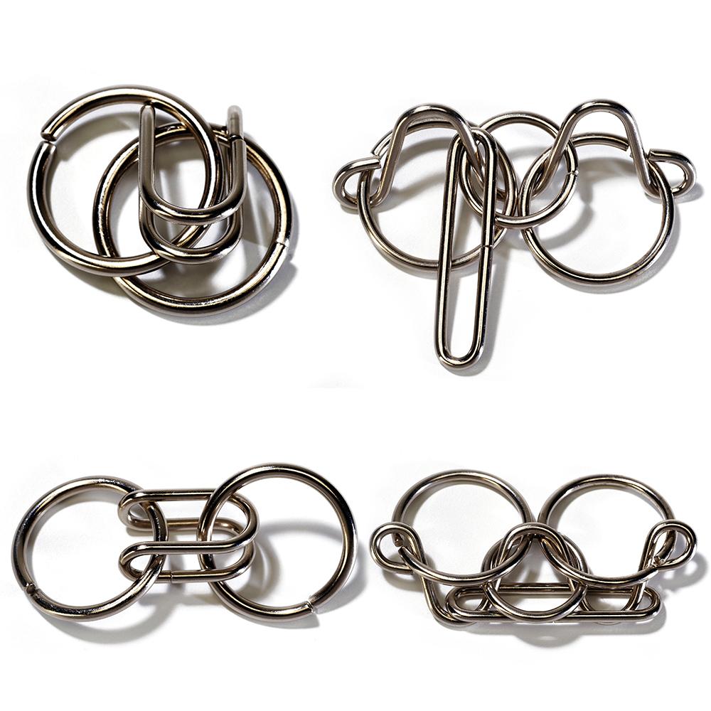 Eureka Wire Puzzle Set-Orange 3D Puzzle