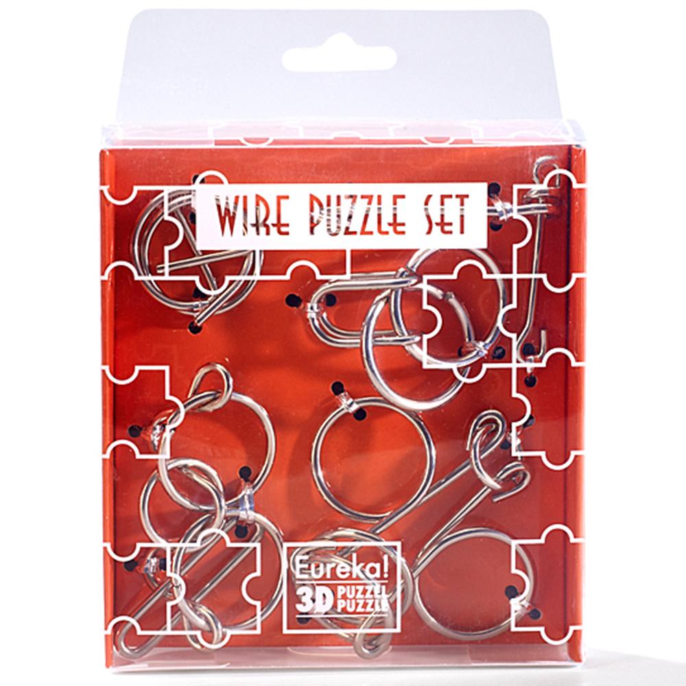 Eureka Wire Puzzle Set-Orange 3D Puzzle