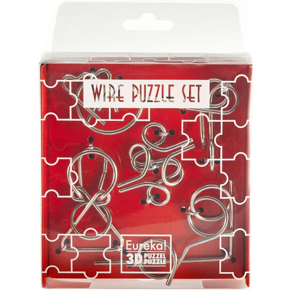Eureka Wire Puzzle Set-Red 3D Puzzle