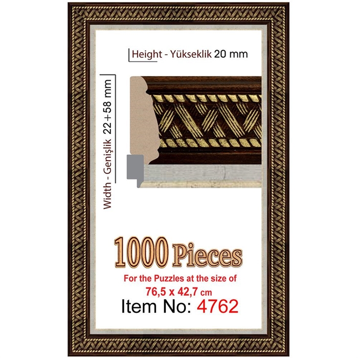 Heidi 1000 Parçalık Özel Panorama Puzzle Çerçevesi 76,5 x 42,7 cm