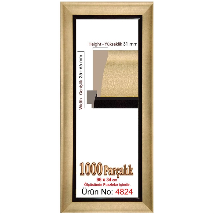Heidi 1000 Parçalık Panorama Puzzle Çerçevesi 34 X 96 Cm 4824
