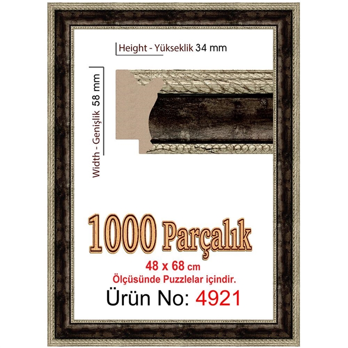 ぴこページ Heidi 1000 Parçalık Puzzle Çerçevesi 48x68 cm 4921 | Locopoco Oyuncak