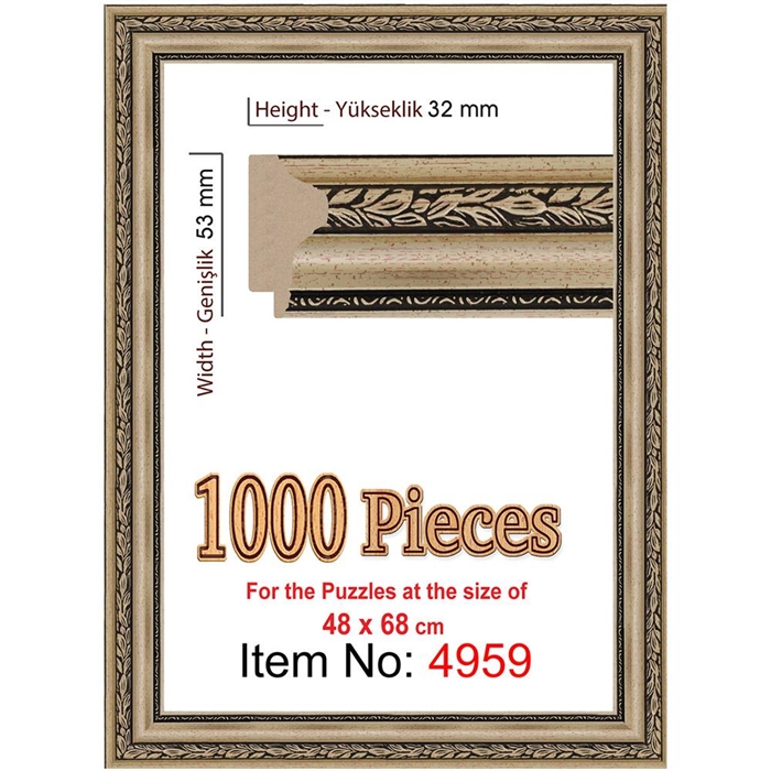 Heidi 1000 Parçalık Puzzle Çerçevesi 48x68 cm 4959 | Locopoco Oyuncak