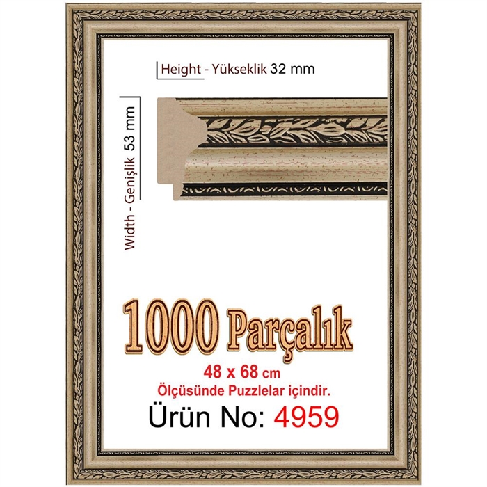 Heidi 1000 Parçalık Puzzle Çerçevesi 48x68 cm 4959 | Locopoco Oyuncak