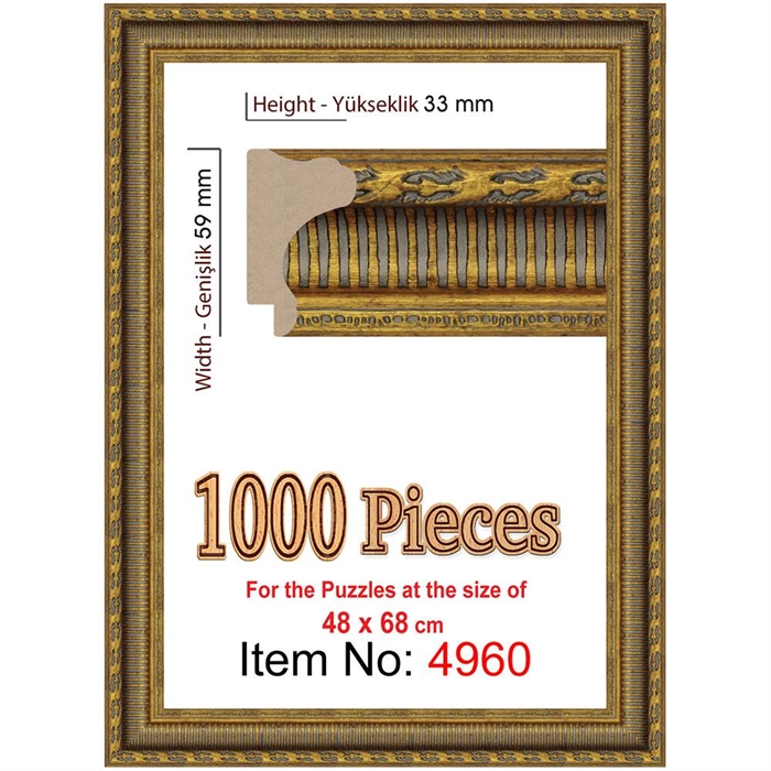 Heidi 1000 Parçalık Puzzle Çerçevesi 48x68 cm 4960 | Locopoco Oyuncak