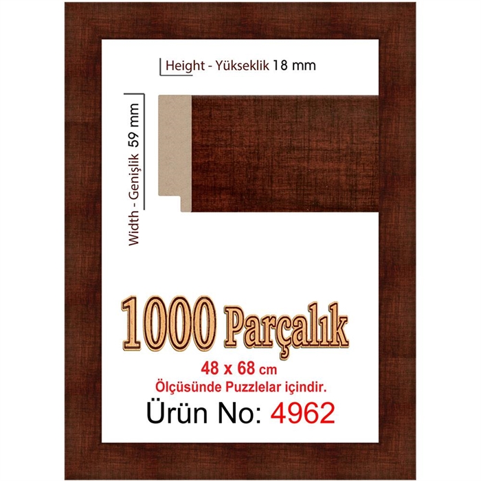 Heidi 1000 Parçalık Puzzle Çerçevesi 48x68 cm 4962 | Locopoco Oyuncak