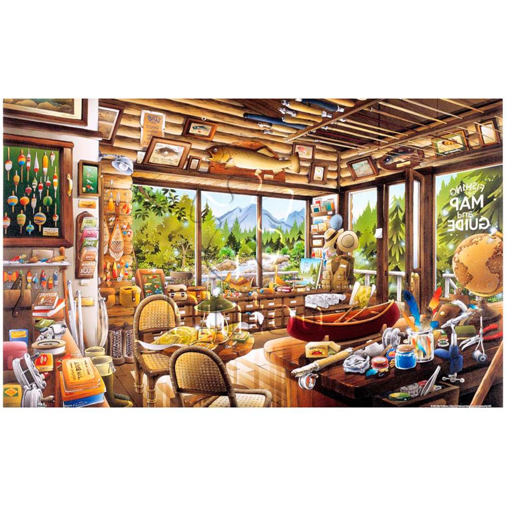 Pintoo 1000 Parça Puzzle Balıkçılık Haritası ve Rehber Dü