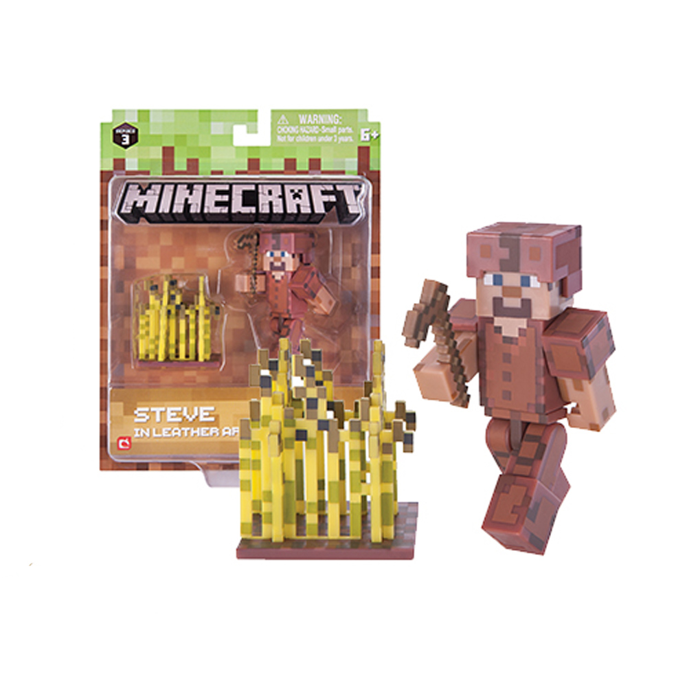 Minecraft Steve Deri Zırhlı Figür Oyuncak 7 cm