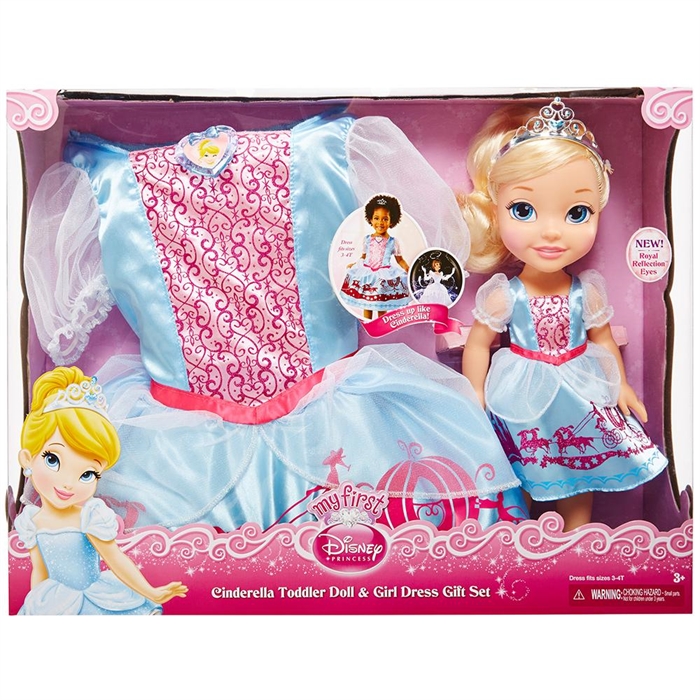 Disney Prenses Cinderella Kostümlü Ve Bebek Seti