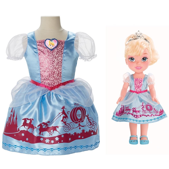 Disney Prenses Cinderella Kostümlü Ve Bebek Seti Locopoco Oyuncak