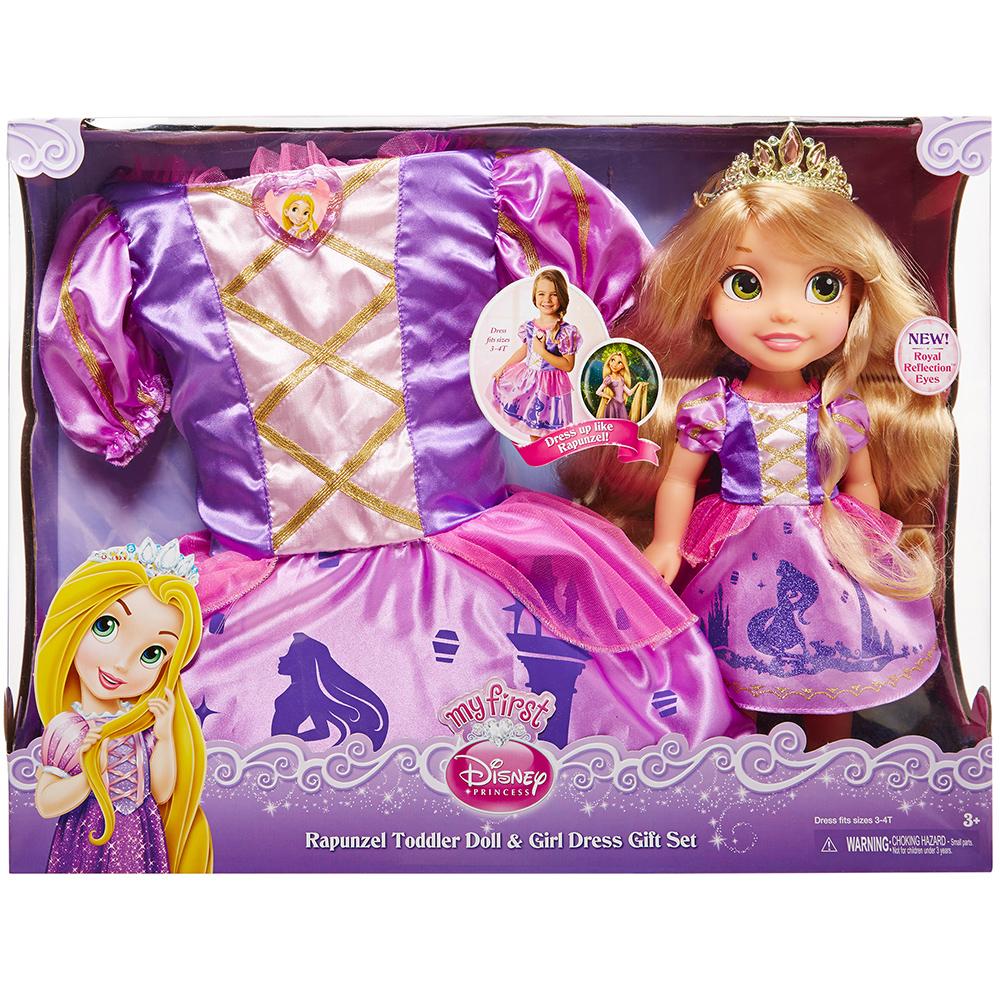 Disney Prenses Rapunzel Kostümlü Ve Bebek Seti