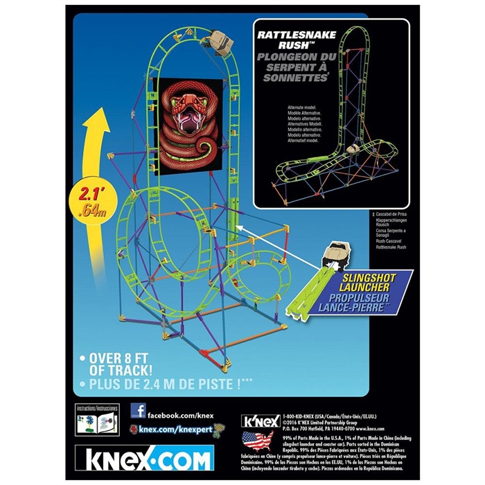 K’Nex Kobra Roller Coaster Seti Thrill Rides Knex 12451