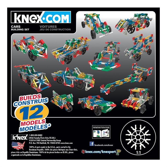 K'Nex 12 Farklı Model Araç Seti Building Set 25525 | Loco Poco Oyuncak