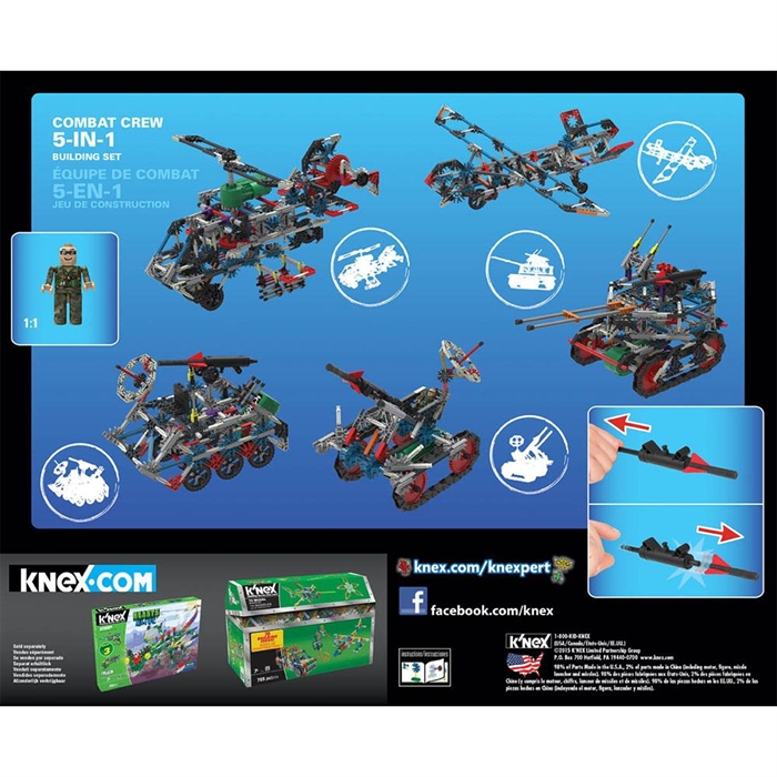K'Nex 5 in 1 Model Savaş Seti (Motorlu) Building Set 31480 | Loco Poco