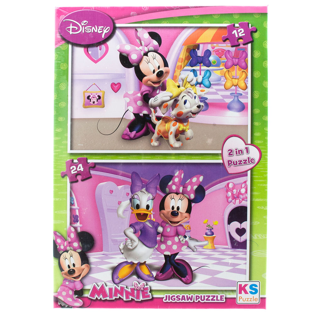 Ks Puzzle Minnie Mouse Çocuk Puzzle 2 in 1